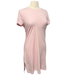 J. Crew Pink 100% Cotton Short Sleeve T-Shirt Dress Size Medium NWOT